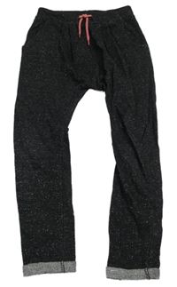 Čierne trblietavé tepláky X-Mail