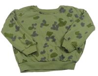 Khaki oversize mikina s fľakmi George