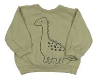 Světlekhaki mikina s dinosaurom H&M