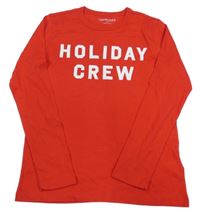 Červené triko s nápisem 