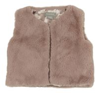 Staroružová kožušinová podšitá vesta Primark