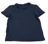 Tmavomodré melírované športové tričko