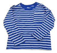 Modro-biele pruhované tričko H&M
