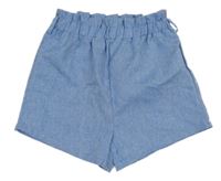 Svetlomodré melírované paper bag kraťasy Shein