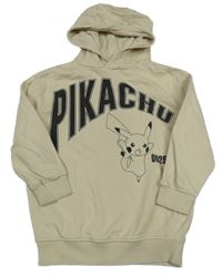 Béžová mikina s potlačou a kapucí - Pokémon George