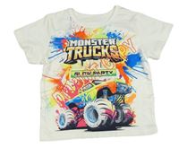 Bílo-barevné tričko s monster truckem