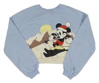 Svetlomodrá crop mikina s Minnie H&M