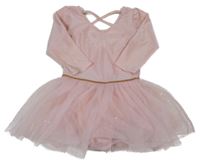 Světlerůžové cvičební body s tylovou sukní H&M