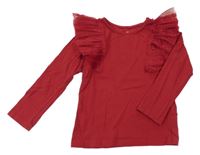 Červené triko se síťovinou H&M