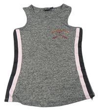 Šedý melírovaný sportovní top Harry Potter Primark