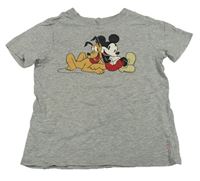 Sivé melírované tričko s Mickeym Esprit