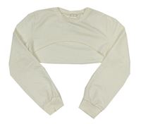Biela crop mikina Shein