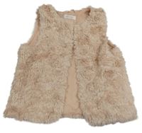 Staroružová kožušinová podšitá vesta H&M