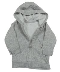 Sivá melírovaná prepínaci mikina s kapucňou George