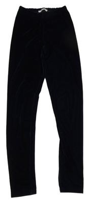 Tmavomodré sametové legíny 