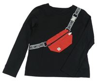 Čierne tričko s potiskem ledvinky C&A