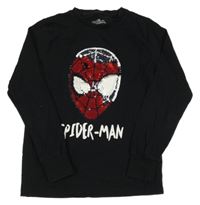 Černé triko se Spider-manem z překlápěcích flitrů Next