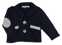 Tmvomodrý teplákový kabátek s náloketníky Exclusive