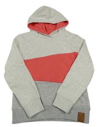 Sivo-ružová mikina s kapucňou Yigga