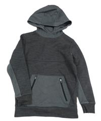 Tmavošedá melírovaná mikina s kapucí M&S