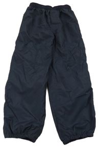 Tmavomodré šušťákové podšité nohavice Tchibo