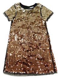 Bronzové flitrové šaty Primark