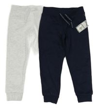 Nové - Tmavomodré + šedé tepláky Primark