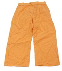 Oranžové plátenné culottes nohavice LC Waikiki