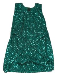 Zelené flitrové šaty