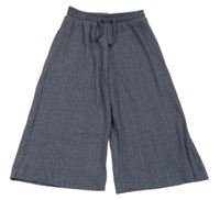 Nové - Modrošedé žebrované culottes kalhoty Nutmeg