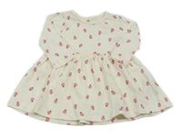 Smotanové bavlnené šaty s lienkami Primark