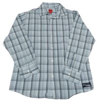 Modro-bílo-béžová kostkovaná košile Esprit
