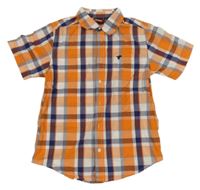 Oranžovo-barevná kostkovaná košile Wrangler 