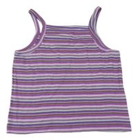 Fialovo-barevný pruhovaný crop top Crash One vel. 176