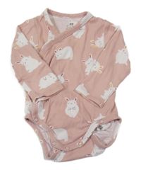 Světlerůžové zavinovací body s králíčky H&M