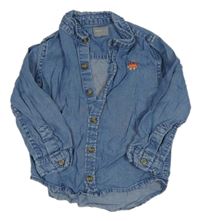 Modrá košile riflového vzhledu s autíčkem Next