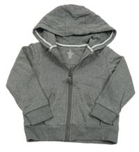 Tmavosivá melírovaná prepínaci mikina s kapucňou Mothercare