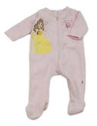 Svetloružový fleecový overal s Belle Disney