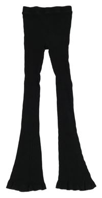 Čierne rebrované flare nohavice Matalan