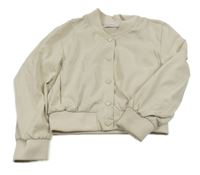 Světlebéžový šusťákový jarní crop bomber Papillon&Co