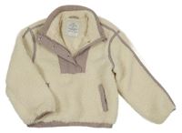 Smetanovo-starofialová huňato/šusťáková podšitá mikina George