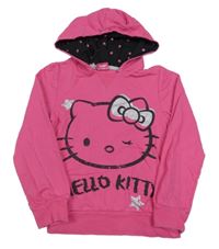 Tmavoružová mikina s Kitty a kapucňou Sanrio