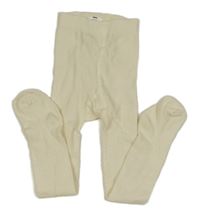 Smetanové vzorované punčocháče H&M