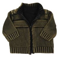 Béžovo-čierny melírovaný prepínaci sveter Morris Mouse