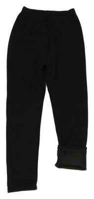 Černé teplákové zateplené legíny 