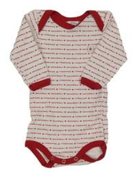 Bielo-červené body s nápismi a srdiečkami PETIT BATEAU