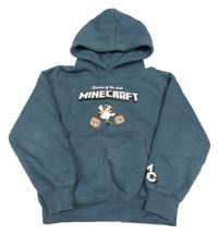 Tmavomodrošedá mikina s Minecraft a kapsou a kapucí ZARA
