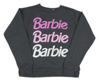 Tmavosivá mikina s logy - Barbie PRIMARK