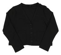 Čierny úpletový prepínaci crop sveter New Look
