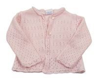 Ružový prepínaci perforovaný sveter
